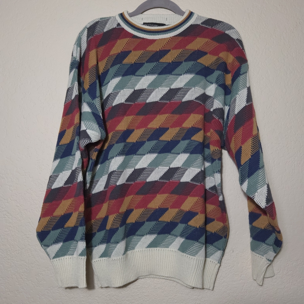 MINT Vintage Botany 500 Cosby Sweater Men's L 3D Knit.